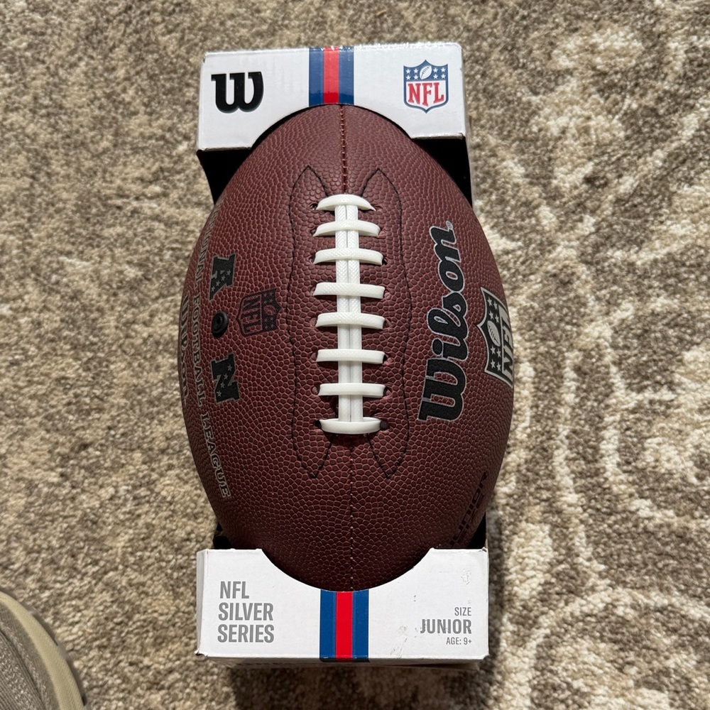Wilson NFL Silver Series Composite Leather Football - JUNIOR SIZE, SILVER SERIES
